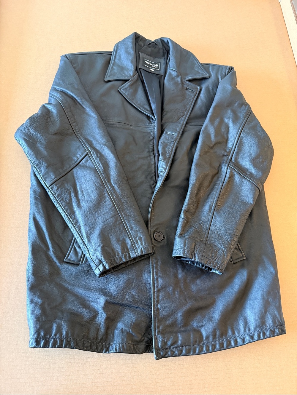 Vintage Guccini Canada Genuine Leather Coat | Black | Men’s